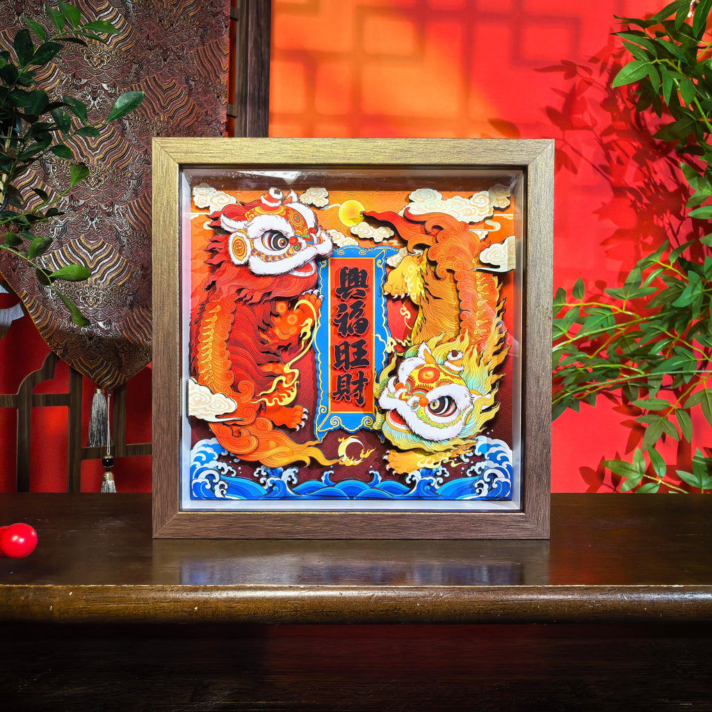 Twin Lions Bring Prosperous Blessings
